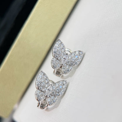 [⭐Luxery]BUTTERFLY ALL DIAMOND EARRINGS