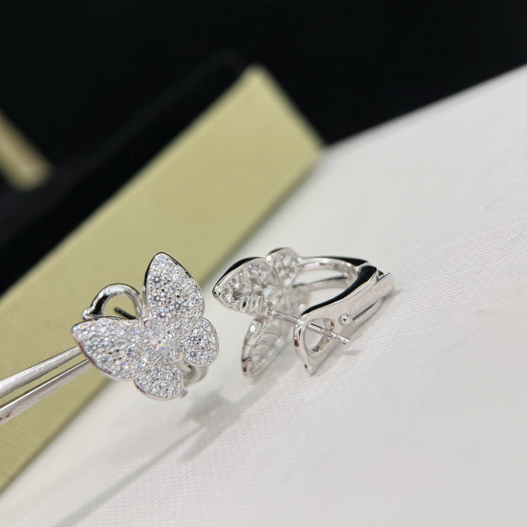 [⭐Luxery]BUTTERFLY ALL DIAMOND EARRINGS
