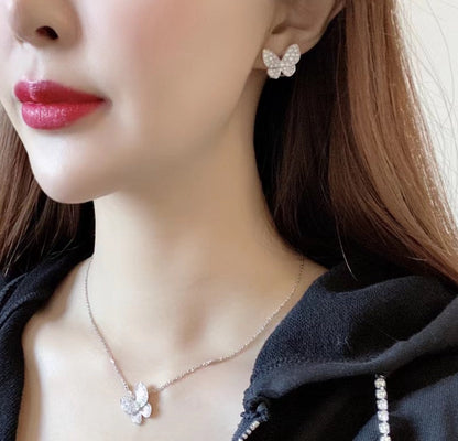 [⭐Luxery]BUTTERFLY ALL DIAMOND EARRINGS