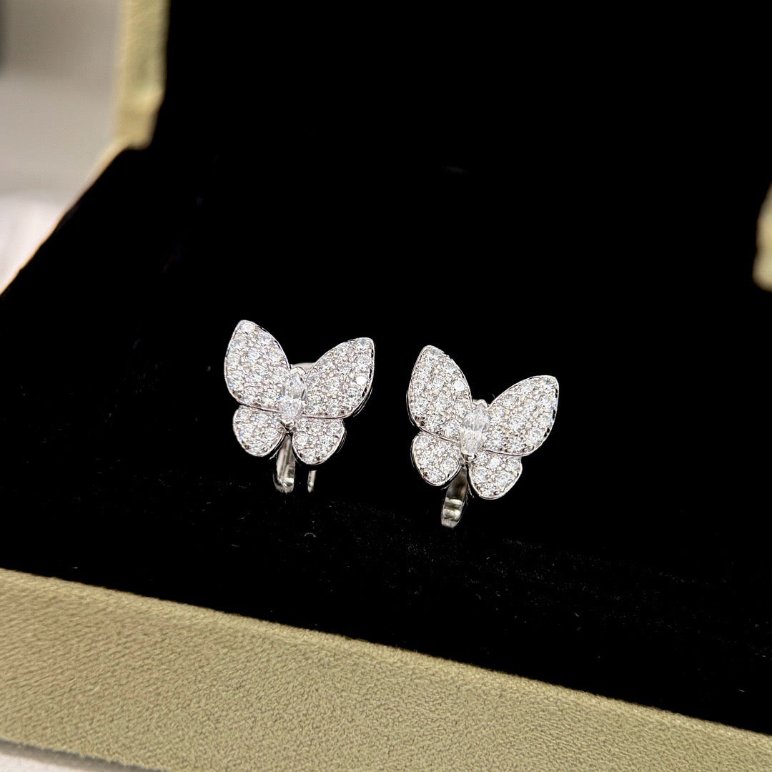 [⭐Luxery]BUTTERFLY ALL DIAMOND EARRINGS
