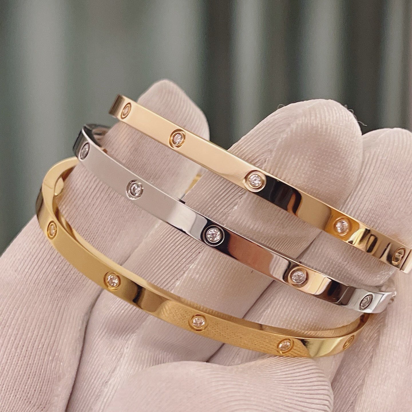 [⭐Luxery]LOVE BRACELET 3.65MM 10 DIAMONDS