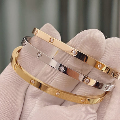 [⭐Luxery]LOVE BRACELET 3.65MM 10 DIAMONDS