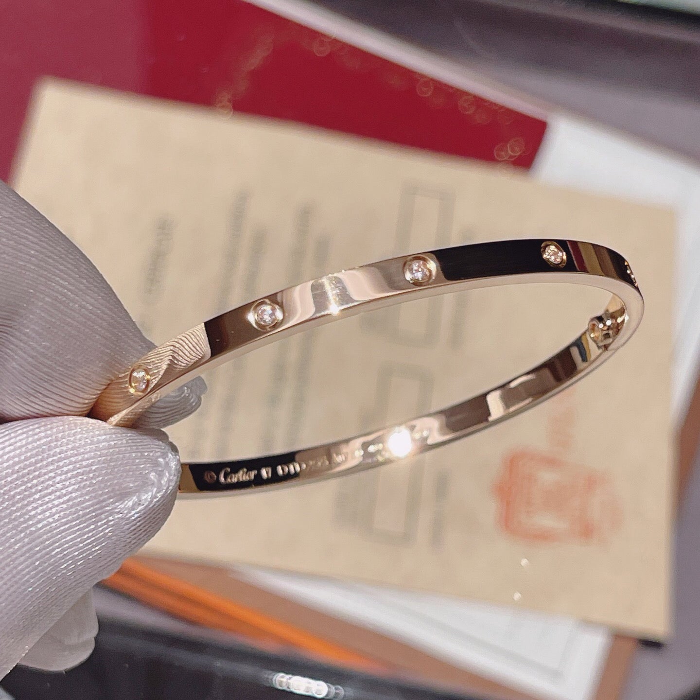 [⭐Luxery]LOVE BRACELET 3.65MM 10 DIAMONDS