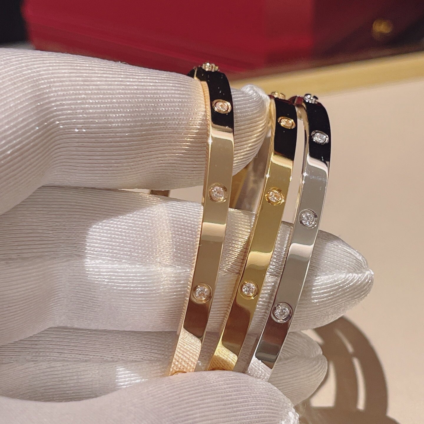 [⭐Luxery]LOVE BRACELET 3.65MM 10 DIAMONDS