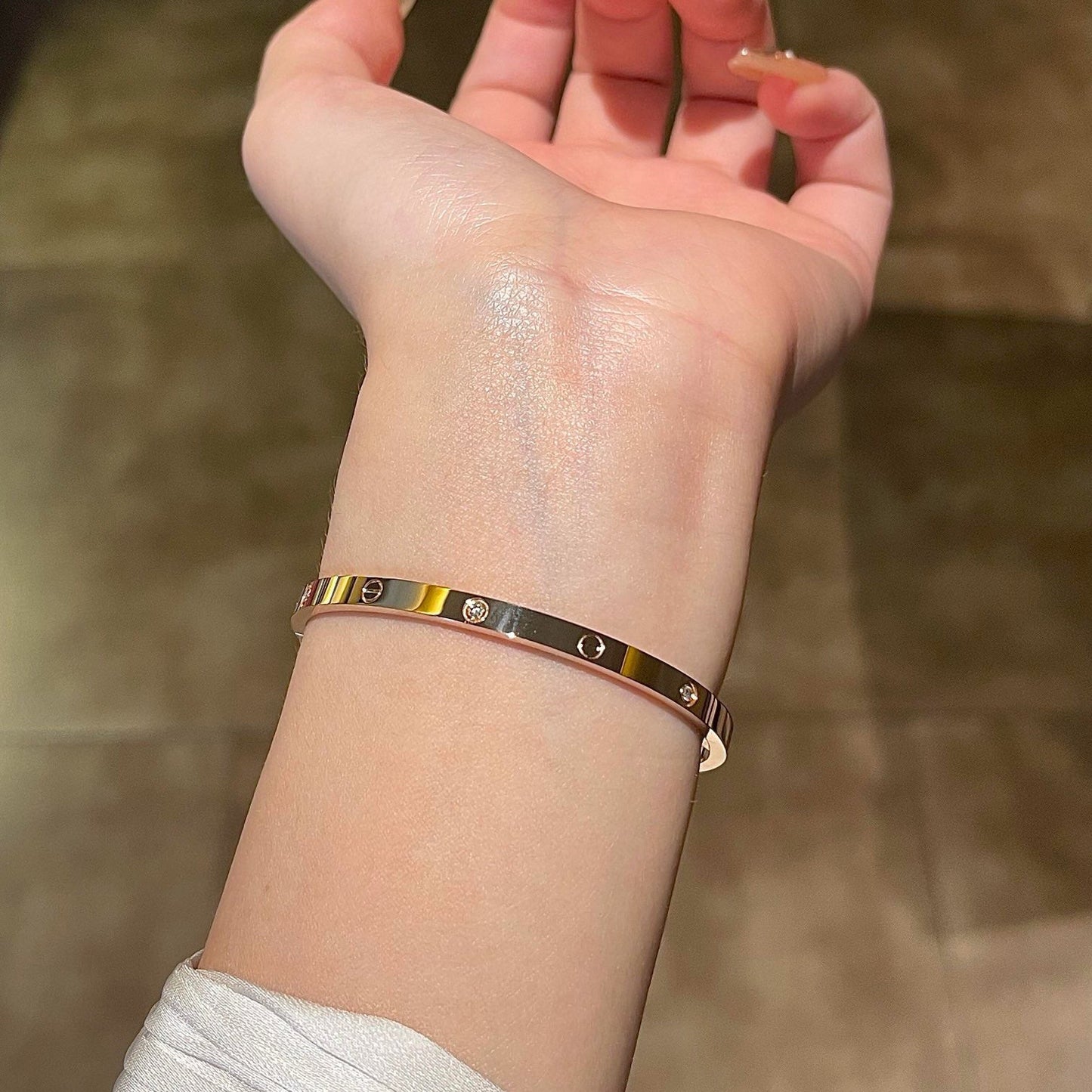 [⭐Luxery]LOVE BRACELET 3.65MM 6 DIAMONDS