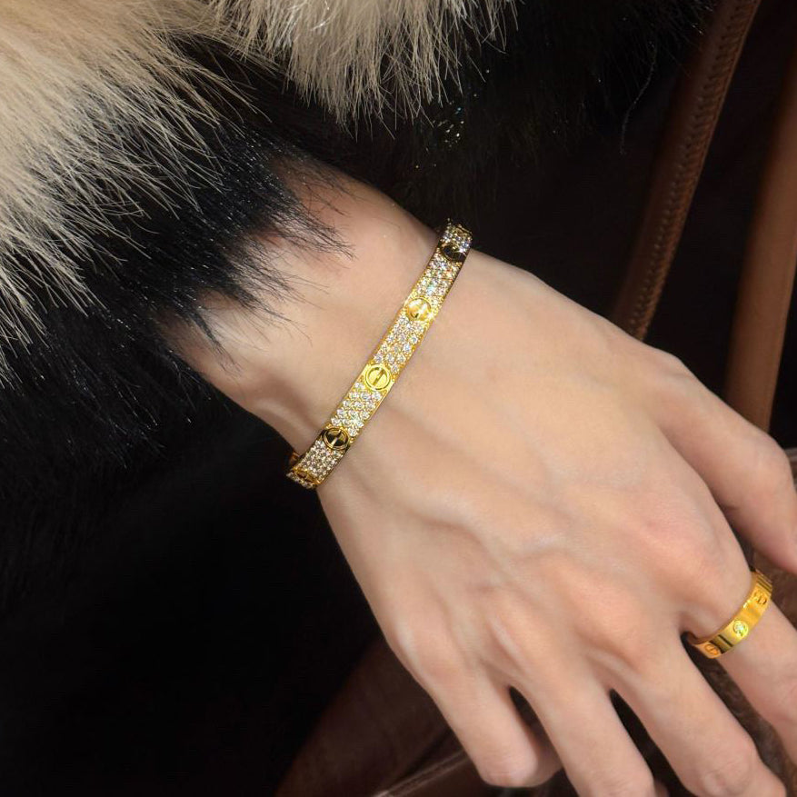 [⭐Luxery]LOVE BRACELET 6.1MM DIAMOND-PAVED