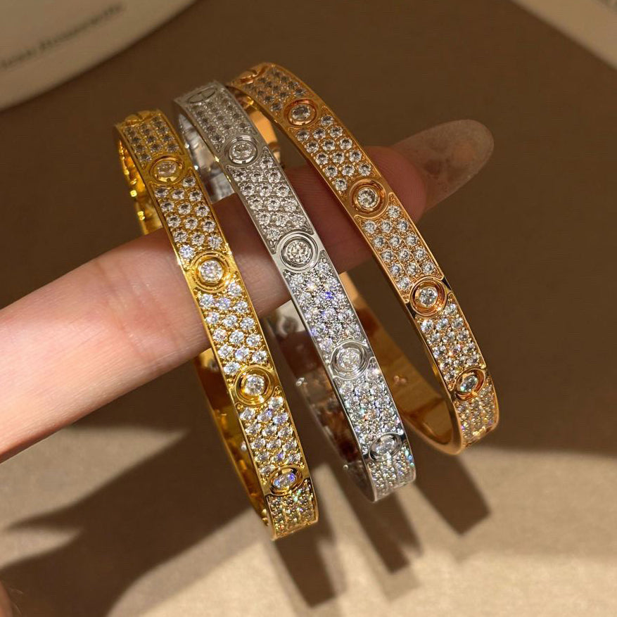 [⭐Luxery]LOVE BRACELET 6.1MM DIAMOND-PAVED 10 BIG DIAMONDS