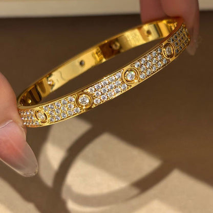 [⭐Luxery]LOVE BRACELET 6.1MM DIAMOND-PAVED 10 BIG DIAMONDS