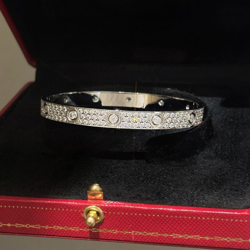 [⭐Luxery]LOVE BRACELET 6.1MM DIAMOND-PAVED 10 BIG DIAMONDS