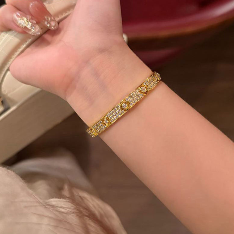 [⭐Luxery]LOVE BRACELET 6.1MM DIAMOND-PAVED 10 BIG DIAMONDS