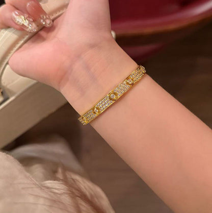 [⭐Luxery]LOVE BRACELET 6.1MM DIAMOND-PAVED 10 BIG DIAMONDS