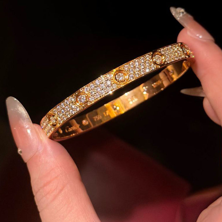 [⭐Luxery]LOVE BRACELET 6.1MM DIAMOND-PAVED 10 BIG DIAMONDS
