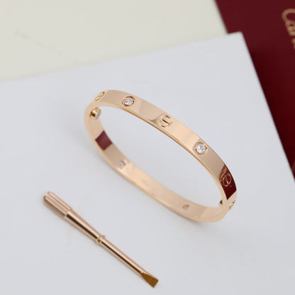 [⭐Luxery]LOVE BRACELET 6.1MM 4 DIAMONDS