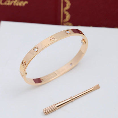 [⭐Luxery]LOVE BRACELET 6.1MM 4 DIAMONDS