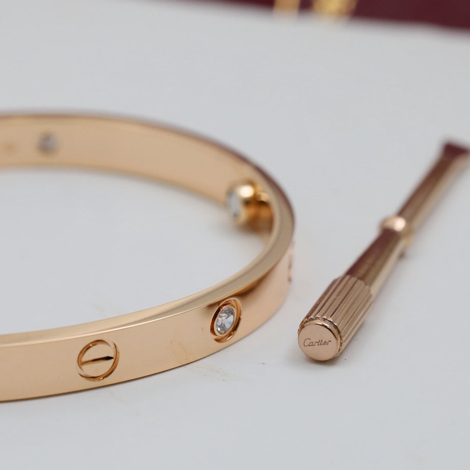 [⭐Luxery]LOVE BRACELET 6.1MM 4 DIAMONDS