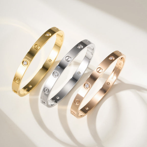 [⭐Luxery]LOVE BRACELET 6.1MM 4 DIAMONDS