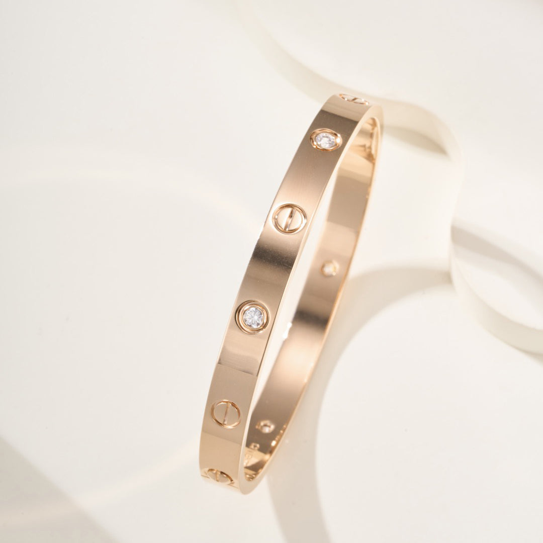 [⭐Luxery]LOVE BRACELET 6.1MM 4 DIAMONDS