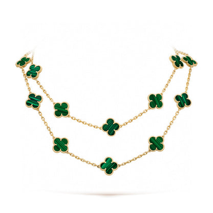 [⭐Luxery]CLOVER 20 MOTIFS MALACHITE GOLD