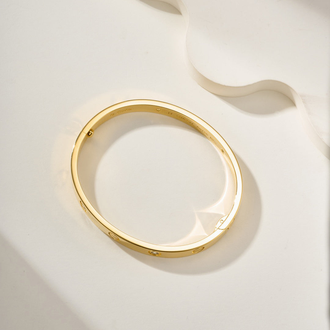 [⭐Luxery]LOVE BRACELET 6.1MM 4 DIAMONDS