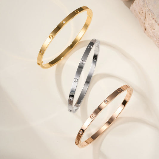 [⭐Luxery]LOVE BRACELET 3.65MM 6 DIAMONDS