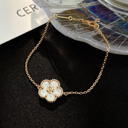 [⭐Luxery]LUCKY WHITE MOP PLUM BLOSSOM  BRACELET