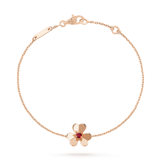 [⭐Luxery]FRIVOLE GOLD FLOWER PINK MALACHITE BRACELET