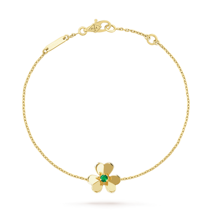[⭐Luxery]FRIVOLE GOLD FLOWER PINK MALACHITE BRACELET