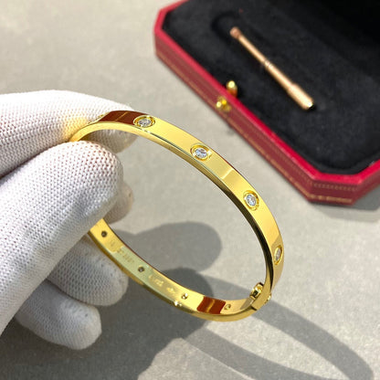[⭐Luxery]LOVE BRACELET 6.1MM 10 DIAMONDS