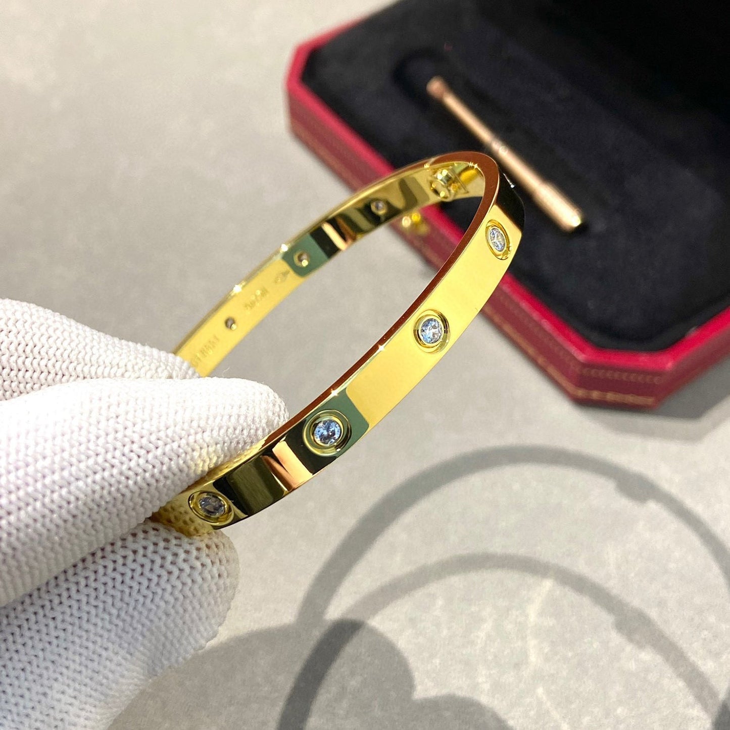 [⭐Luxery]LOVE BRACELET 6.1MM 10 DIAMONDS