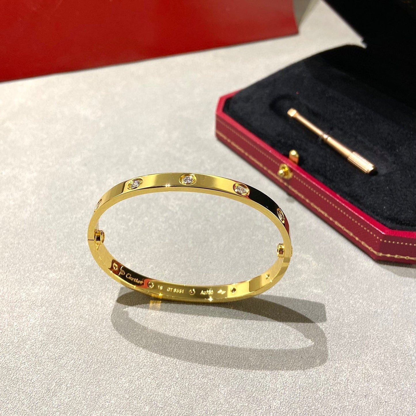 [⭐Luxery]LOVE BRACELET 6.1MM 10 DIAMONDS