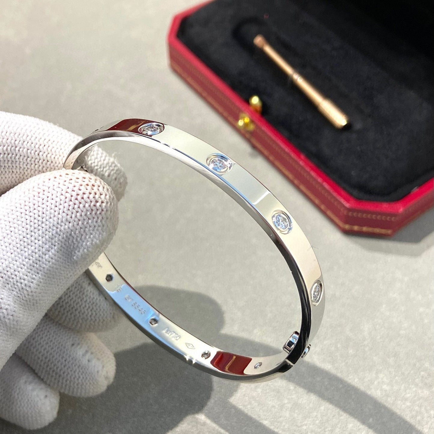 [⭐Luxery]LOVE BRACELET 6.1MM 10 DIAMONDS