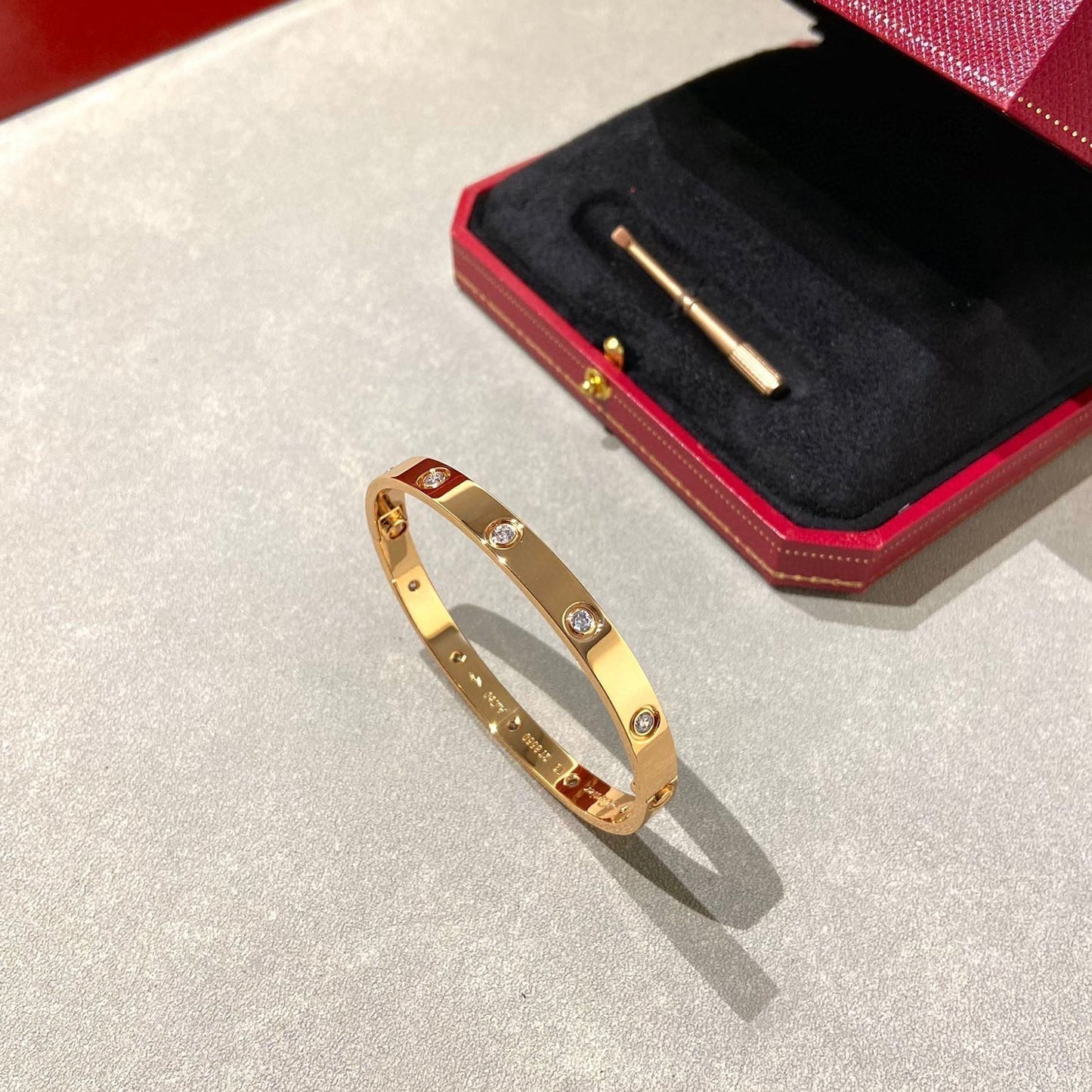 [⭐Luxery]LOVE BRACELET 6.1MM 10 DIAMONDS