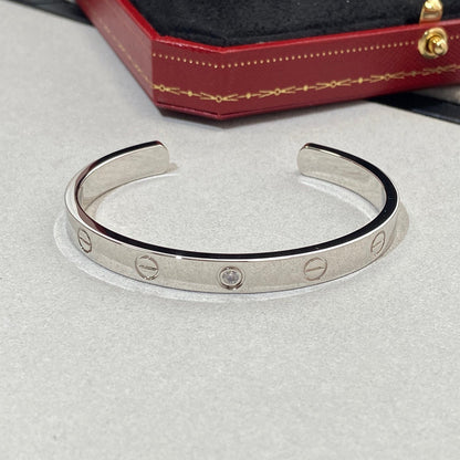 [⭐Luxery]LOVE BRACELET 6.1MM 1 DIAMOND OPEN CUFF