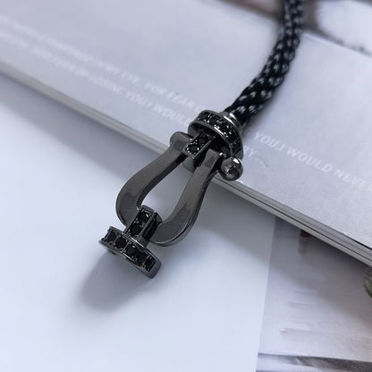 [⭐Luxery]FORCE LARGE SERIES HORSESHOE BLACK SAMURAI BRACELET