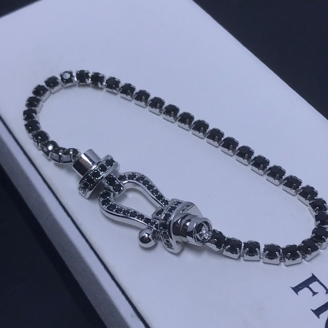 [⭐Luxery]FORCE  LARGE HORSESHOE FULL DIAMOND TENNIS BRACELET