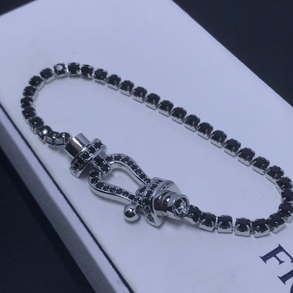 [⭐Luxery]FORCE  LARGE HORSESHOE FULL DIAMOND TENNIS BRACELET