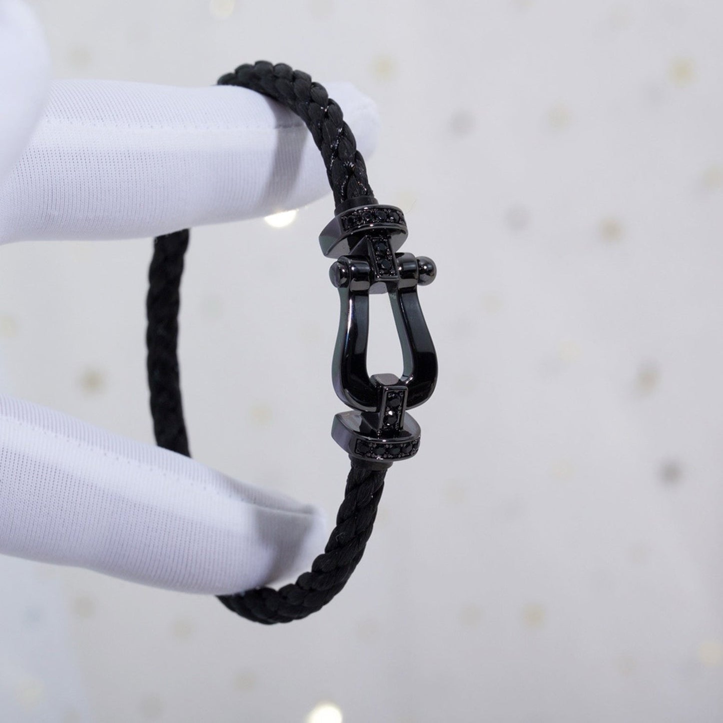 [⭐Luxery]FORCE LARGE SERIES HORSESHOE BLACK SAMURAI BRACELET