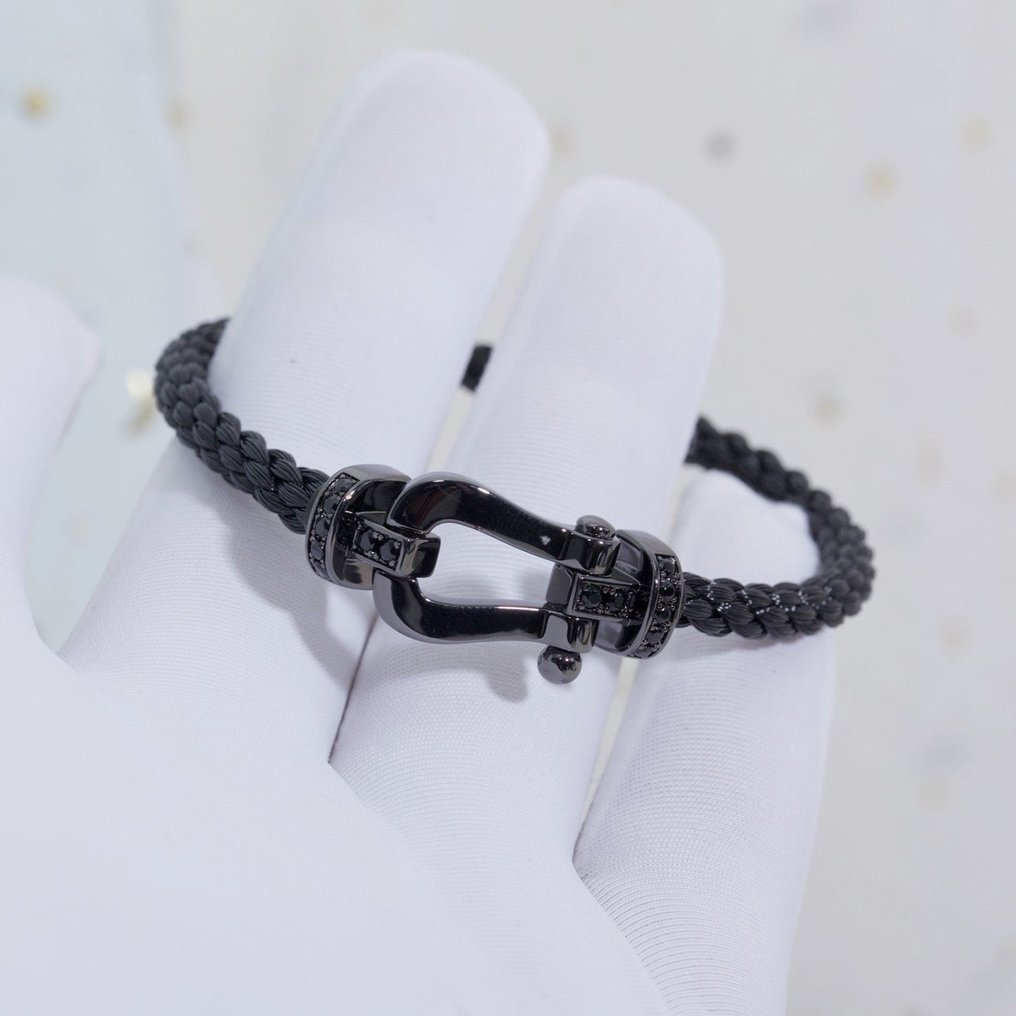 [⭐Luxery]FORCE LARGE SERIES HORSESHOE BLACK SAMURAI BRACELET