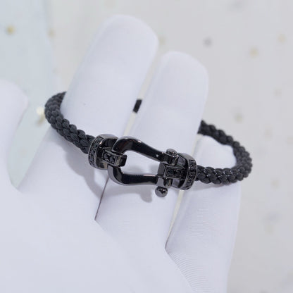 [⭐Luxery]FORCE LARGE SERIES HORSESHOE BLACK SAMURAI BRACELET