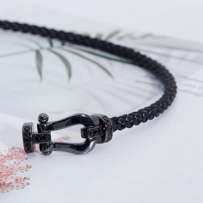 [⭐Luxery]FORCE LARGE SERIES HORSESHOE BLACK SAMURAI BRACELET