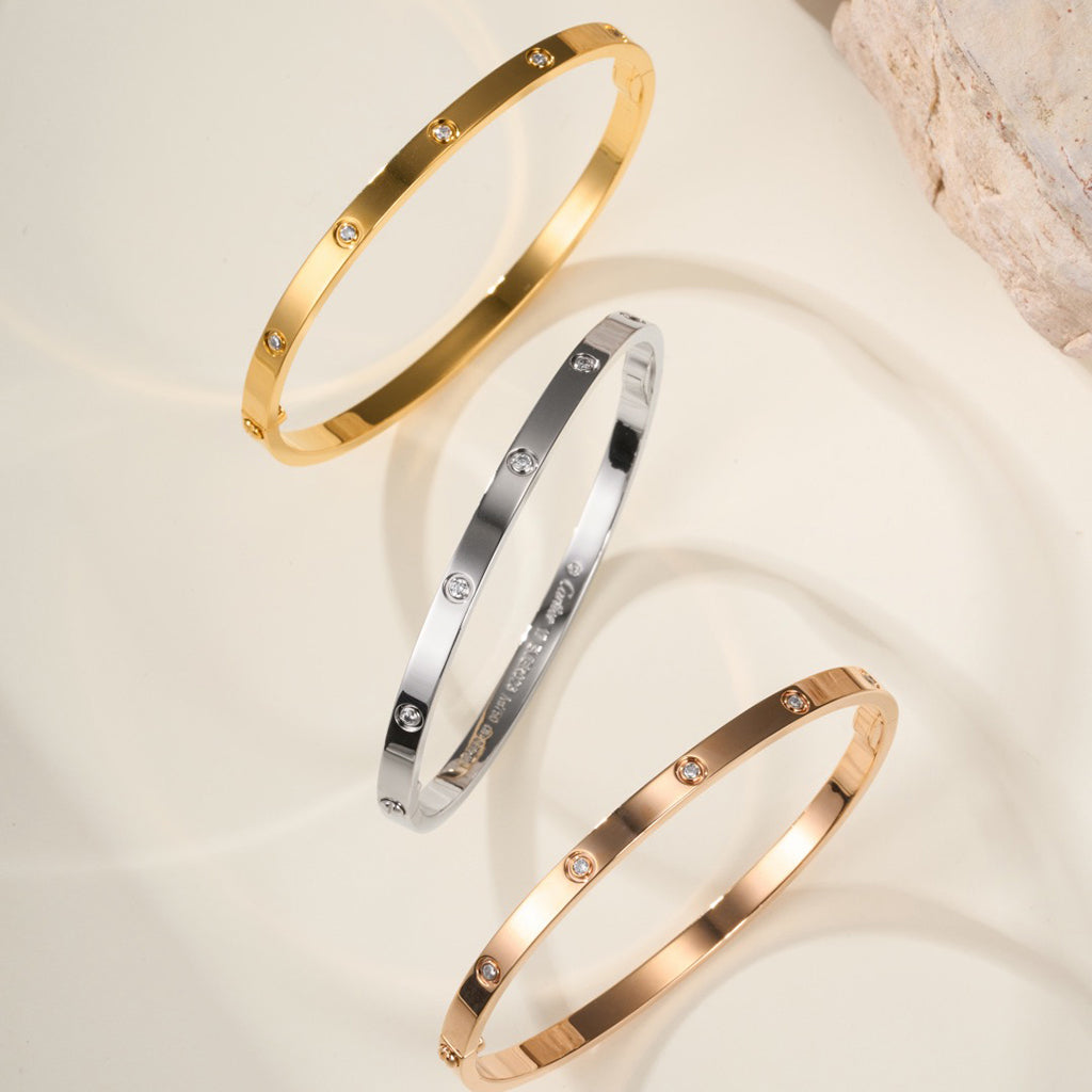 [⭐Luxery]LOVE BRACELET 3.65MM 10 DIAMONDS