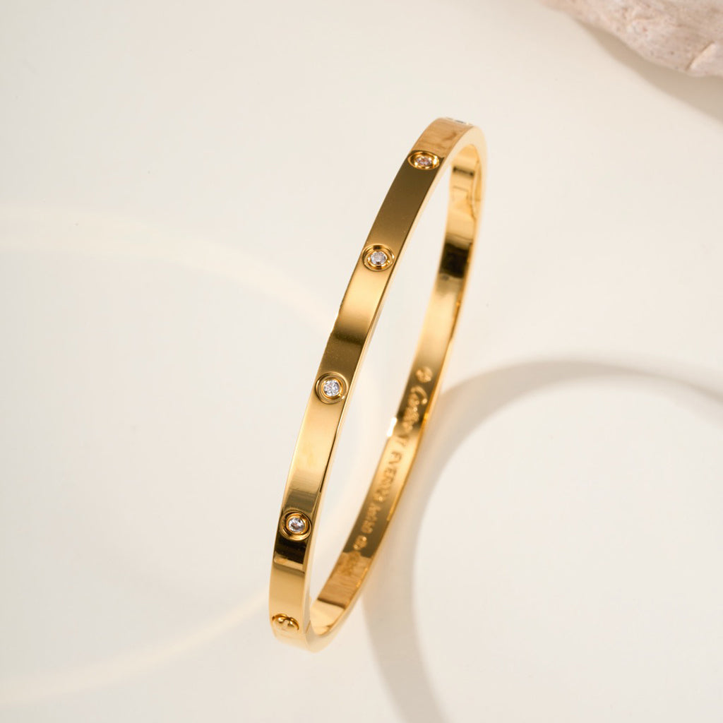 [⭐Luxery]LOVE BRACELET 3.65MM 10 DIAMONDS