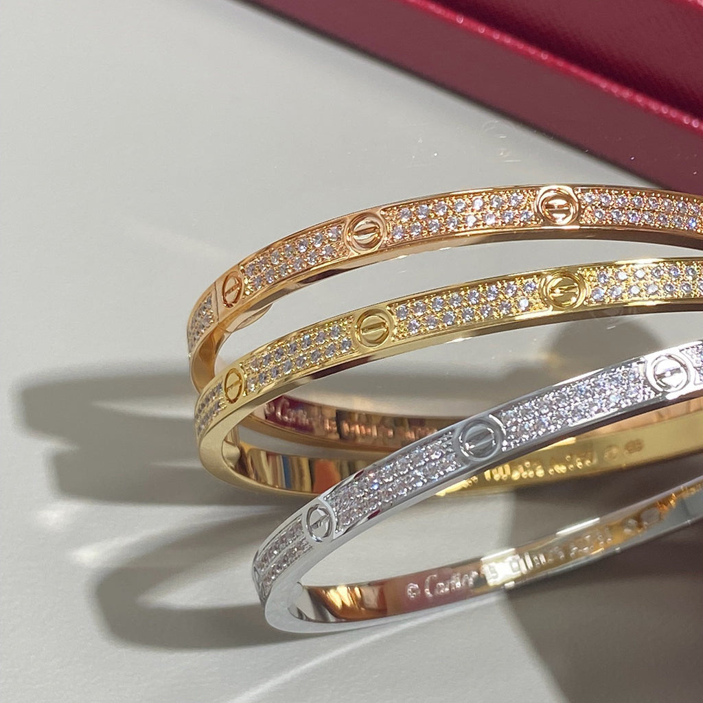 [⭐Luxery]LOVE BRACELET 3.65MM DIAMOND-PAVED