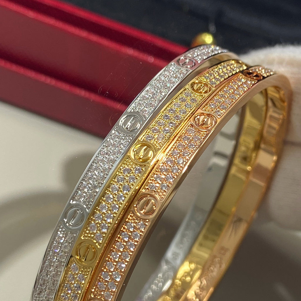 [⭐Luxery]LOVE BRACELET 3.65MM DIAMOND-PAVED