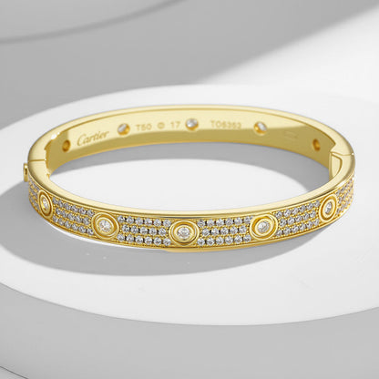 [⭐Luxery]LOVE BRACELET 6.1MM DIAMOND-PAVED 10 BIG DIAMONDS