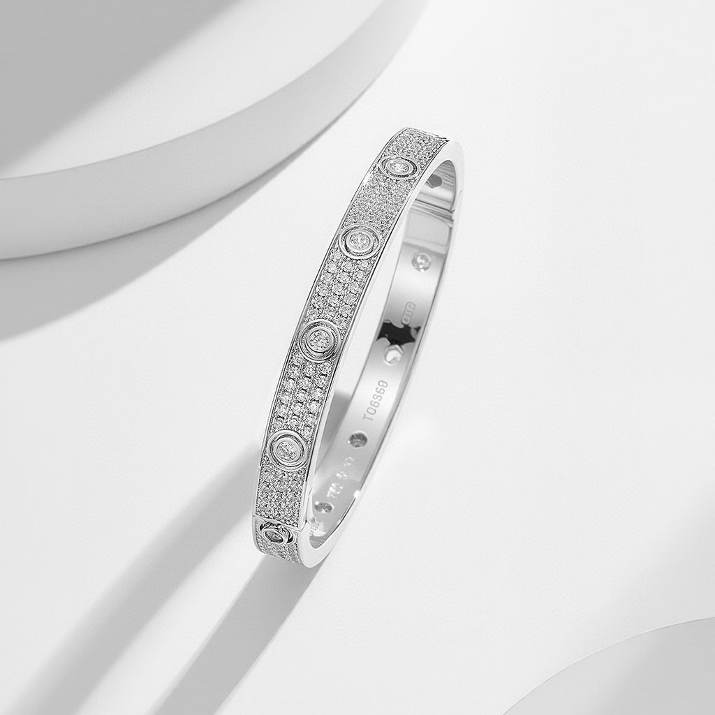 [⭐Luxery]LOVE BRACELET 6.1MM DIAMOND-PAVED 10 BIG DIAMONDS