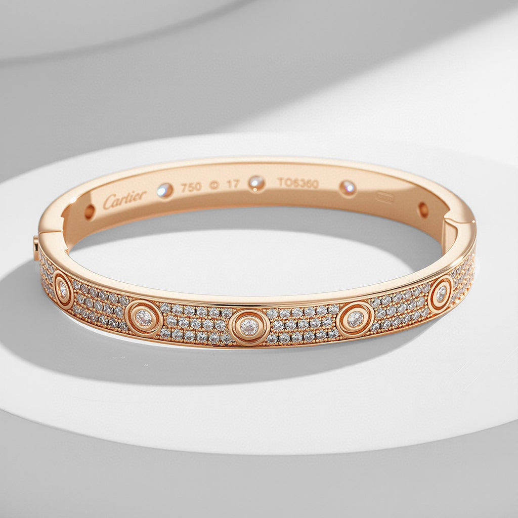 [⭐Luxery]LOVE BRACELET 6.1MM DIAMOND-PAVED 10 BIG DIAMONDS