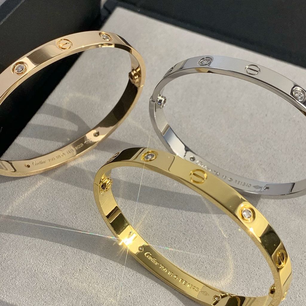 [⭐Luxery]LOVE BRACELET 6.1MM 4 DIAMONDS