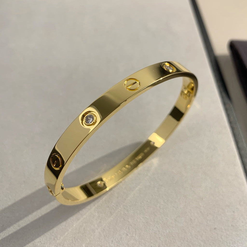 [⭐Luxery]LOVE BRACELET 6.1MM 4 DIAMONDS