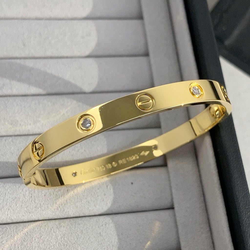 [⭐Luxery]LOVE BRACELET 6.1MM 4 DIAMONDS